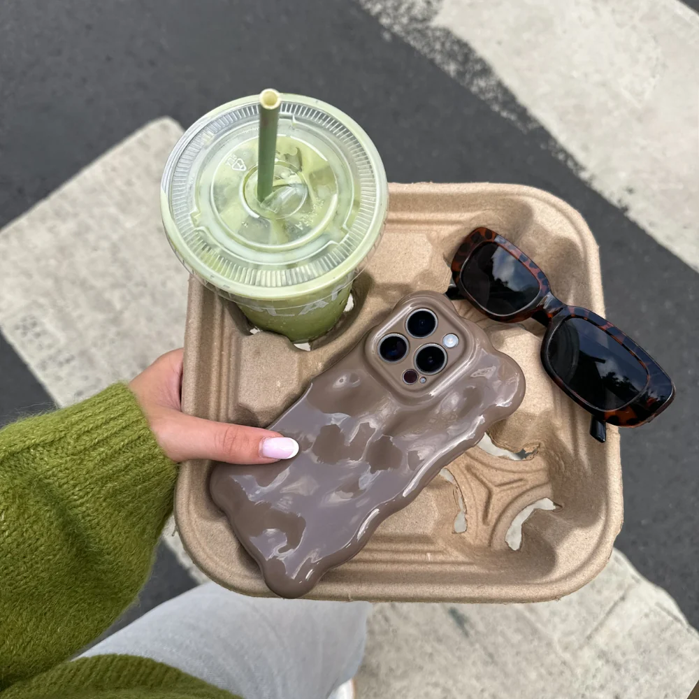 3D Bubble Phone Case - Mocha - Image 12