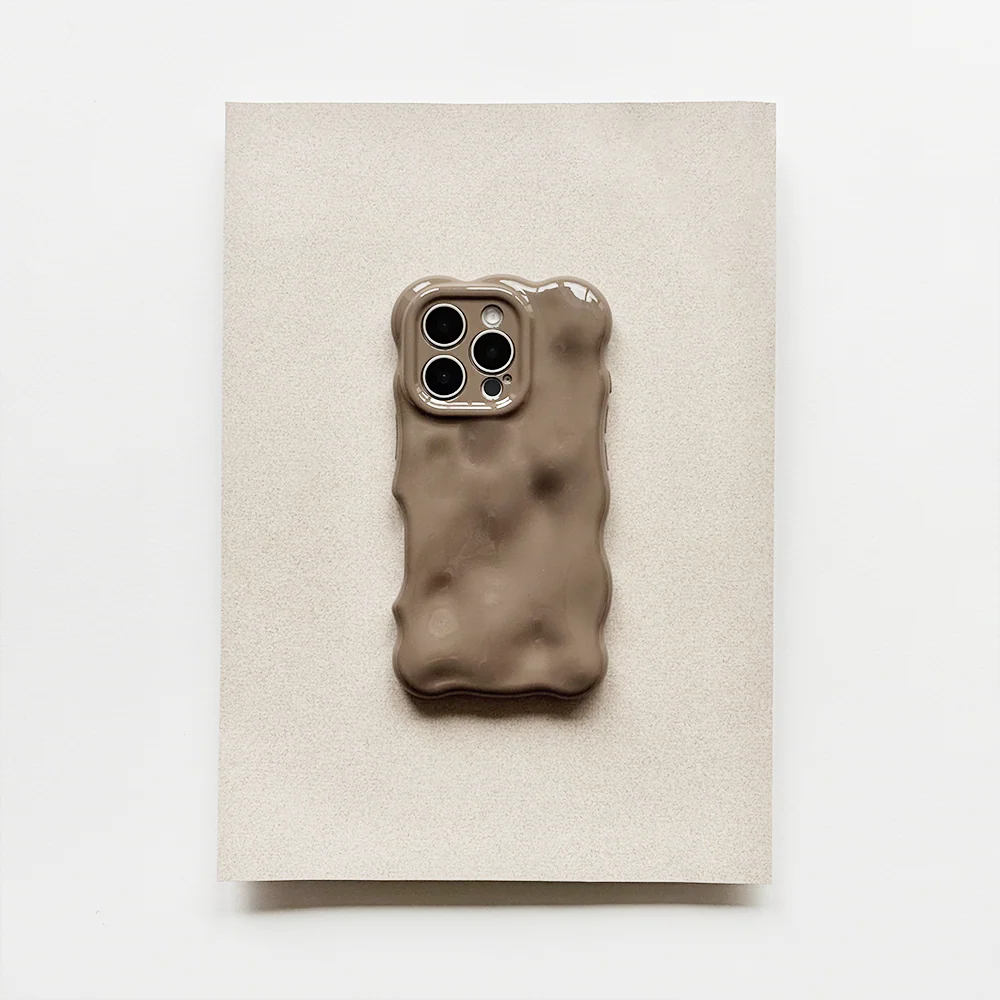 3D Bubble Phone Case - Mocha - Image 3
