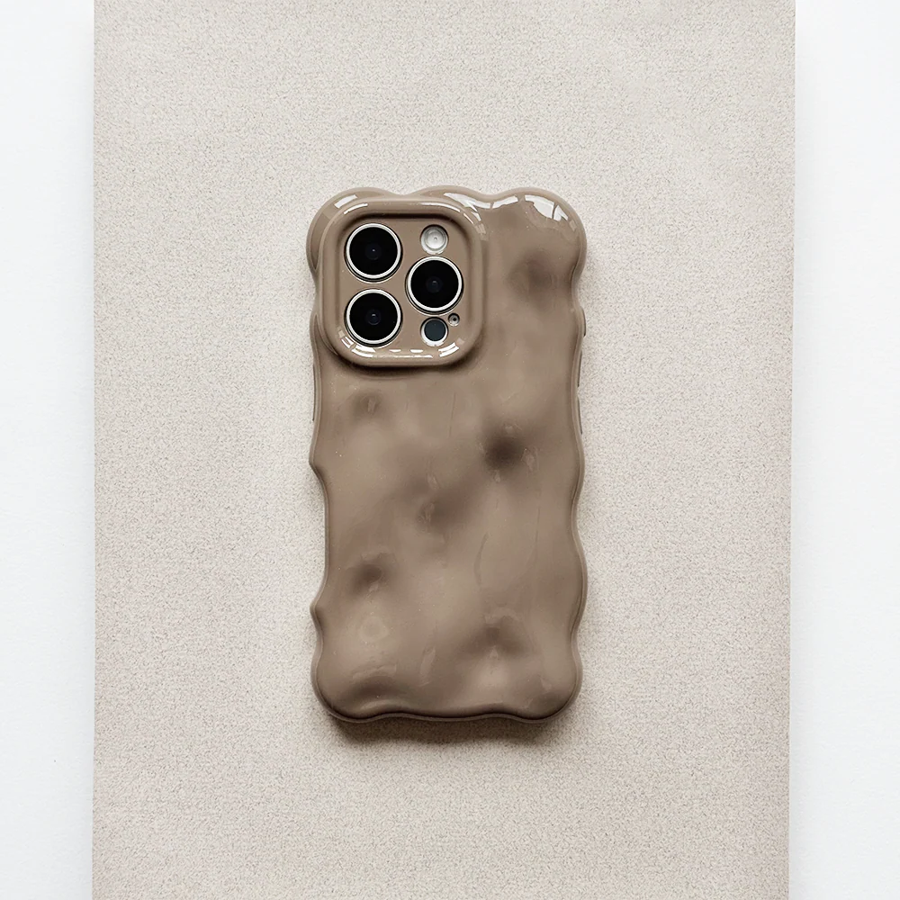 3D Bubble Phone Case - Mocha - Image 4