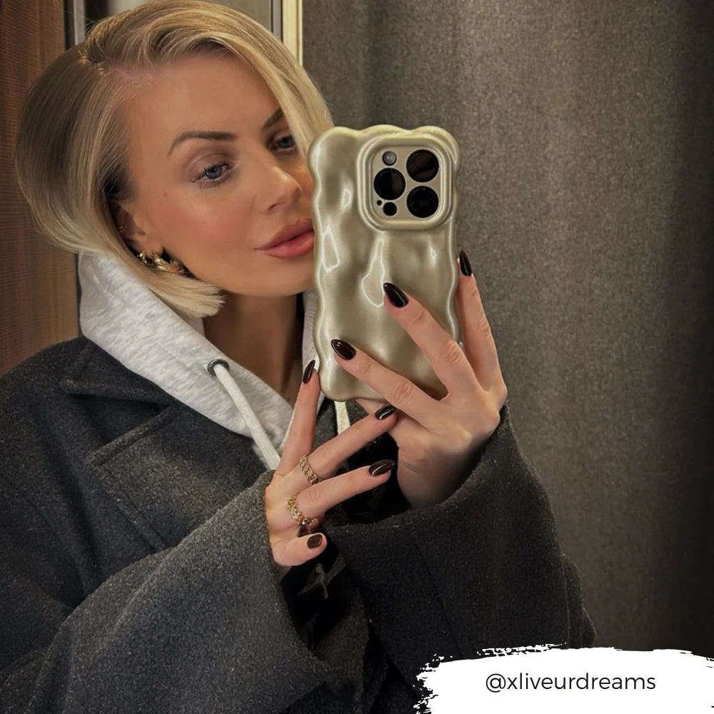 3D Pearl Phone Case - Gold - Image 10