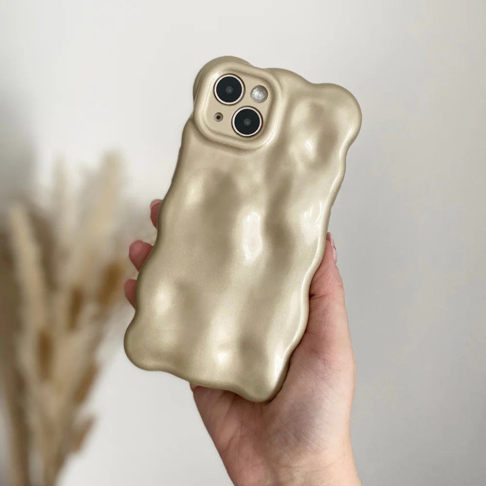 3D Pearl Phone Case - Gold - Image 3