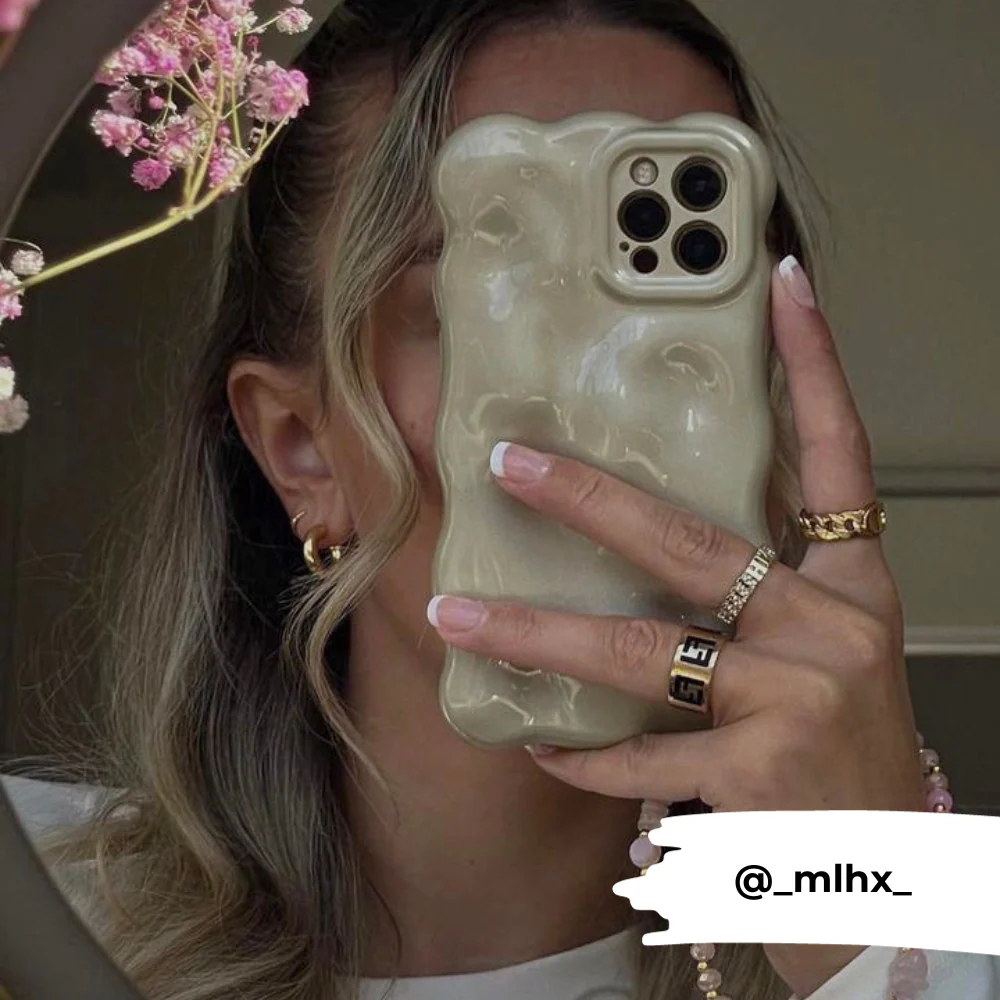 3D Pearl Phone Case - Gold - Image 5