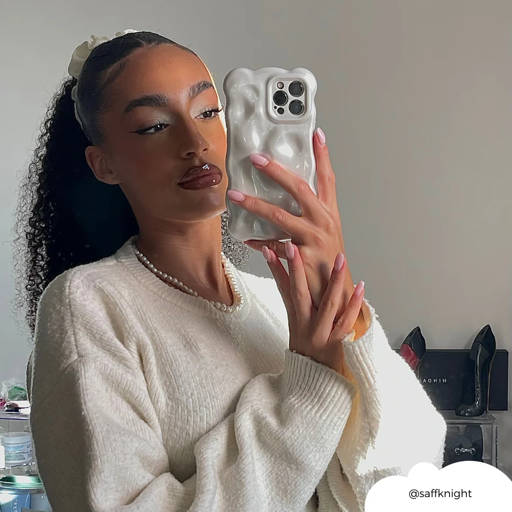 3D Pearl Phone Case - White - Image 17