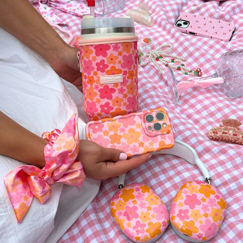 AirPods Max Case - Pink & Orange Bloom - Image 8