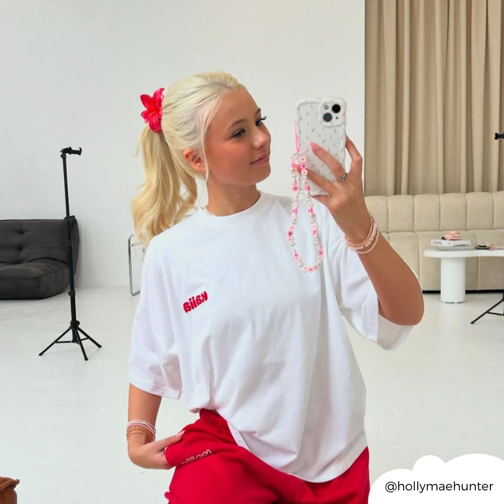 Beaded Phone Strap - Flowers & Pearls - Image 4