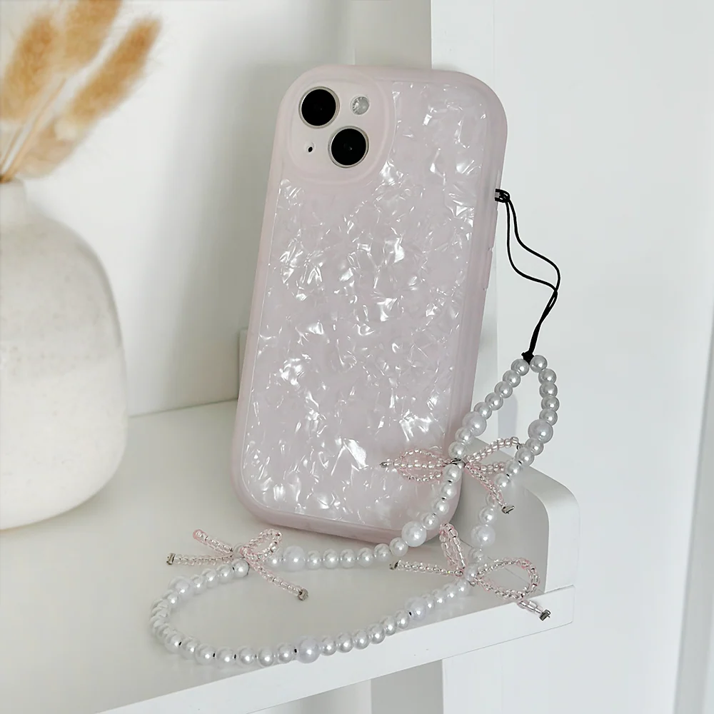 Beaded Phone Strap - Mini Cute Pearl Bows - Image 5