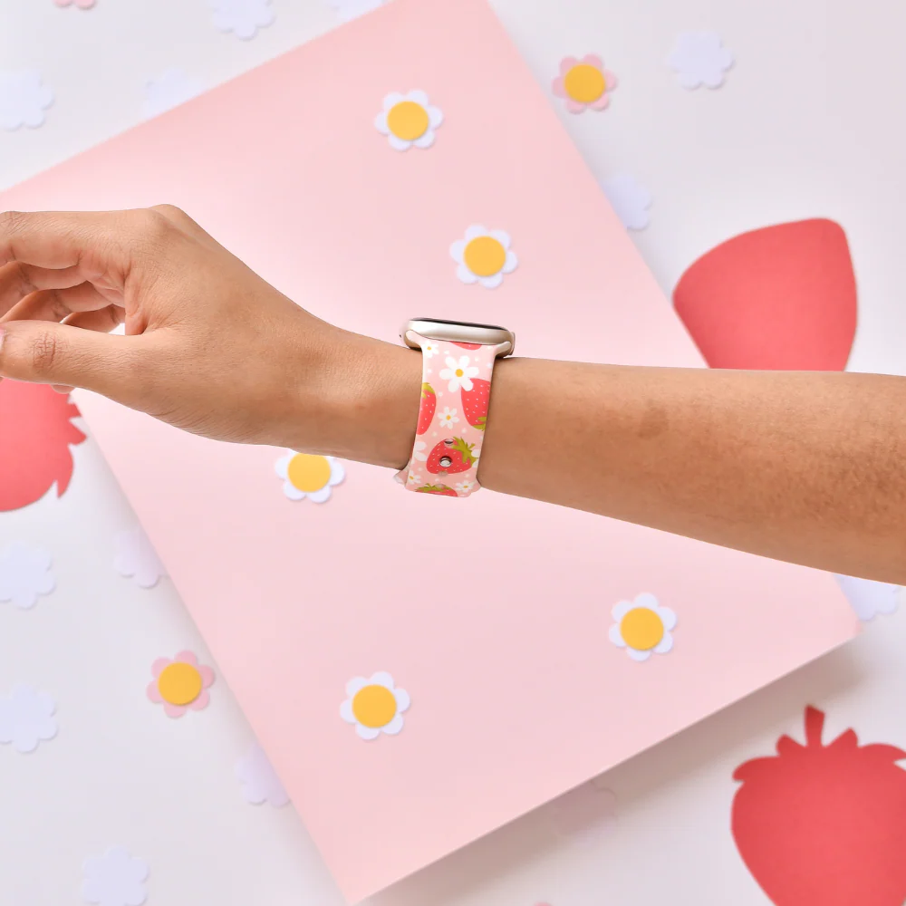 Berry Cute Strawberry Apple Watch Strap - Image 3