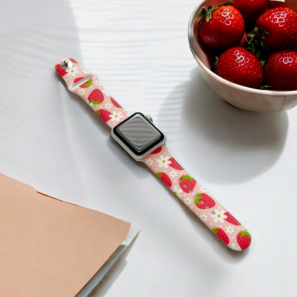Berry Cute Strawberry Apple Watch Strap - Image 8