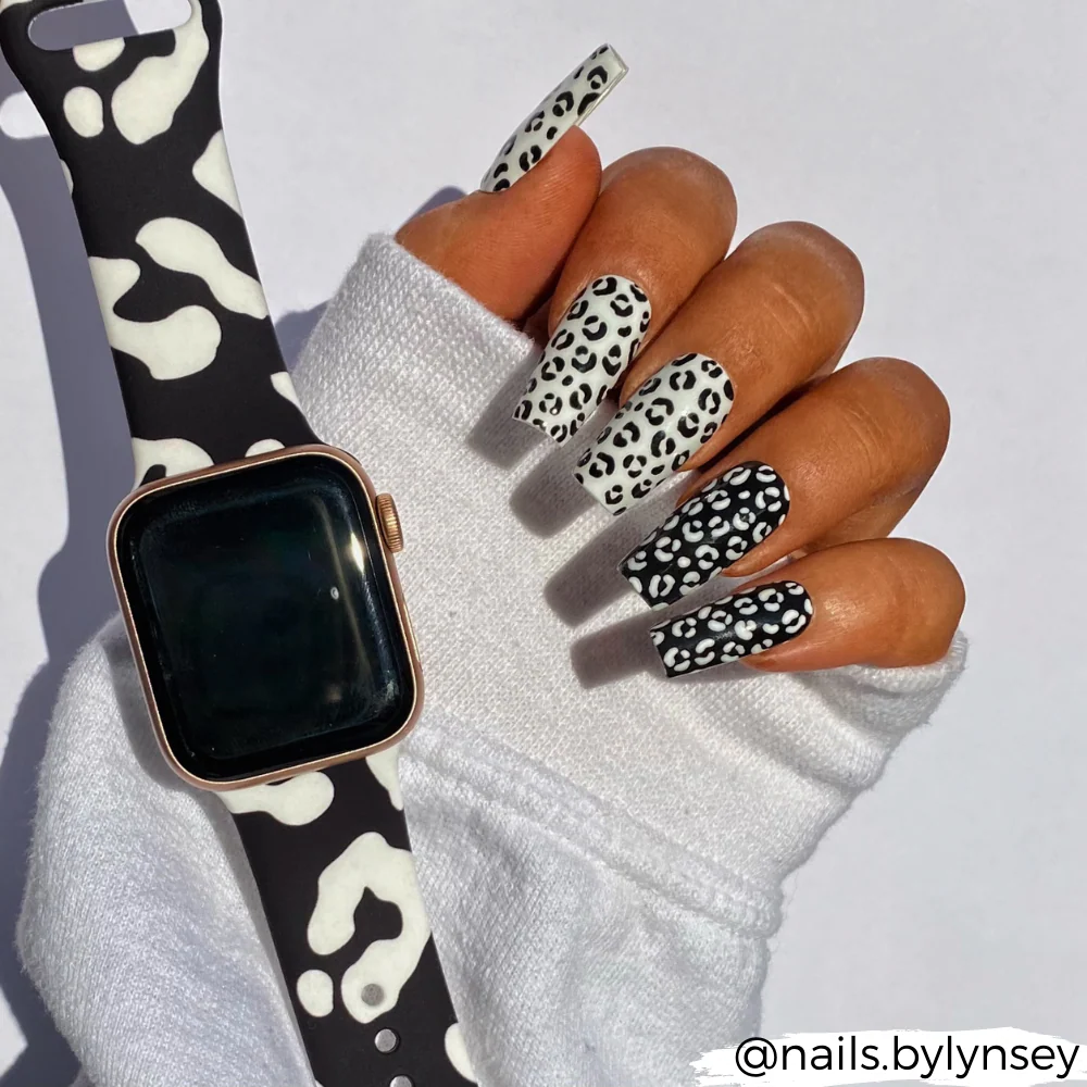 Black Leopard Apple Watch Strap - Image 5