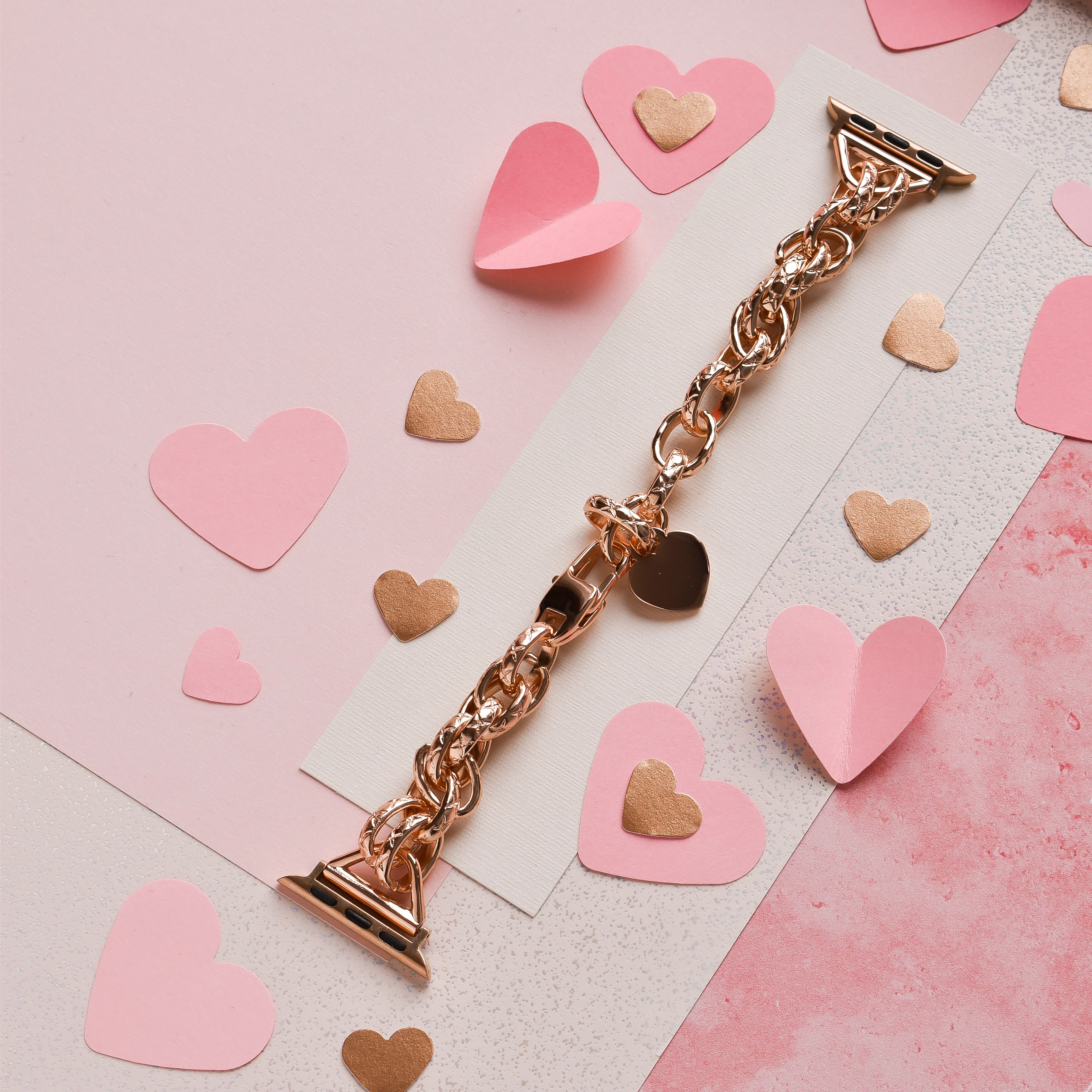 Chain Bracelet Apple Watch Strap - Rose Gold - Image 6