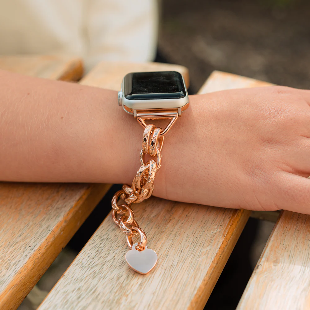 Chain Bracelet Apple Watch Strap - Rose Gold - Image 8
