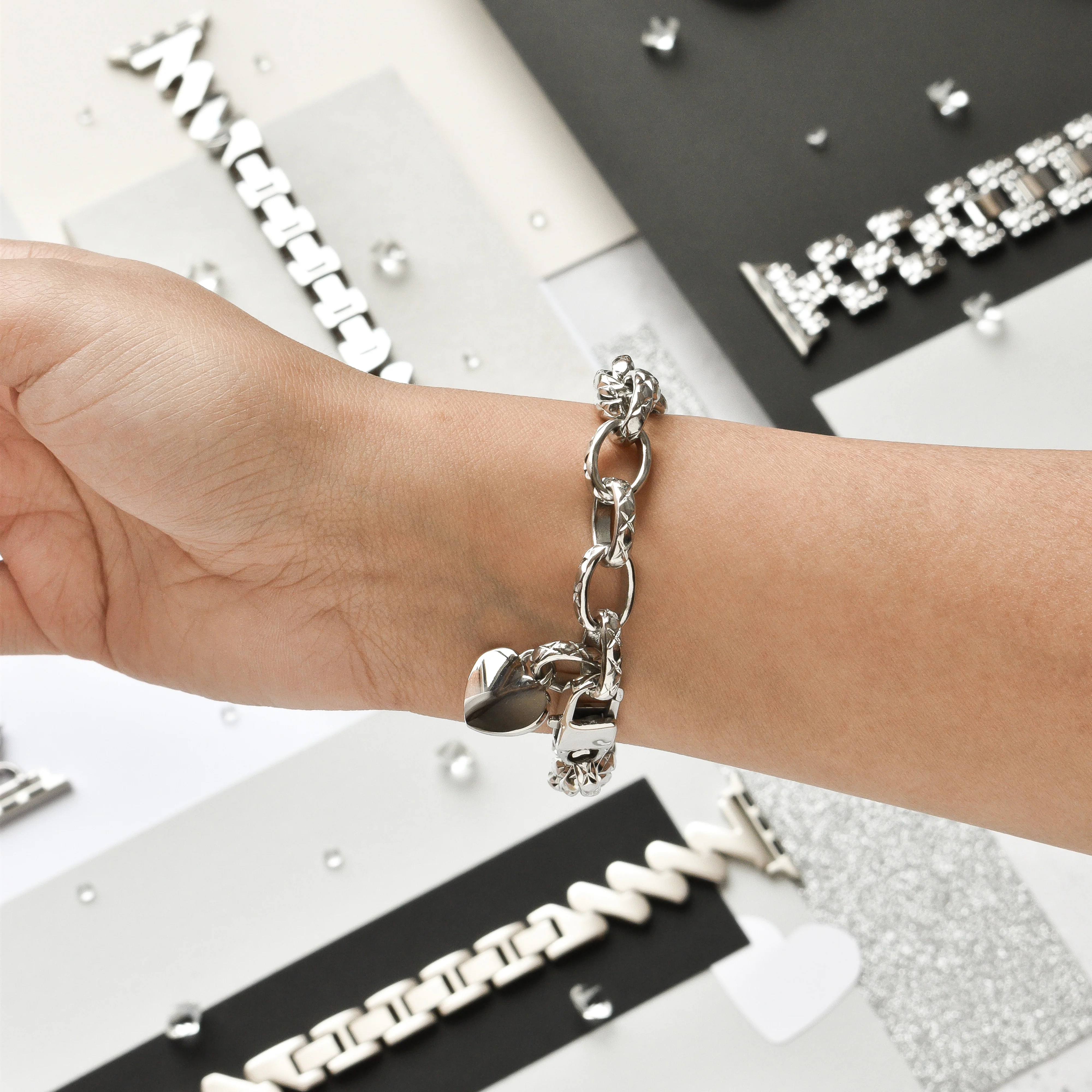 Chain Bracelet Apple Watch Strap - Silver - Image 4