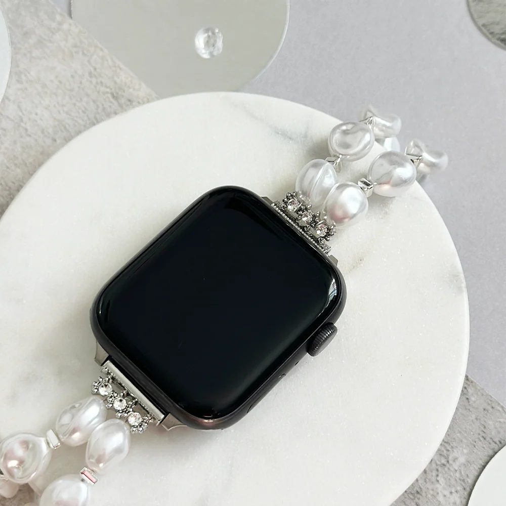 Chunky Pearl Bracelet Bracelet Apple Watch Strap - Image 3