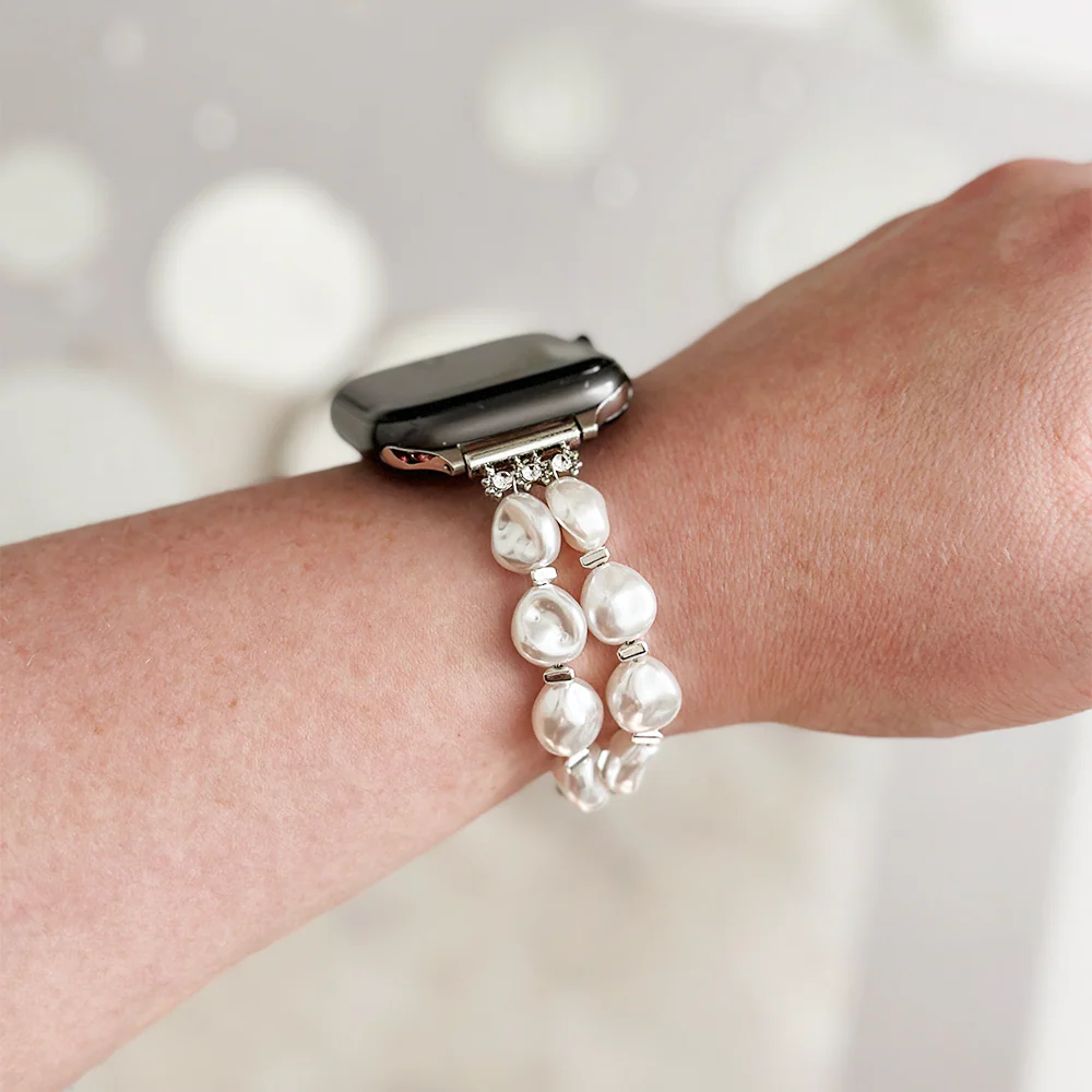Chunky Pearl Bracelet Bracelet Apple Watch Strap - Image 4