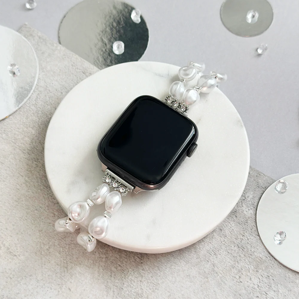 Chunky Pearl Bracelet Bracelet Apple Watch Strap - Image 5