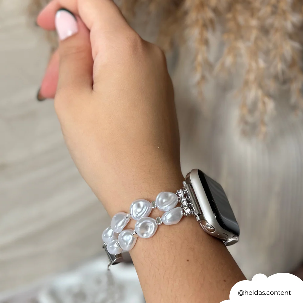 Chunky Pearl Bracelet Bracelet Apple Watch Strap - Image 7