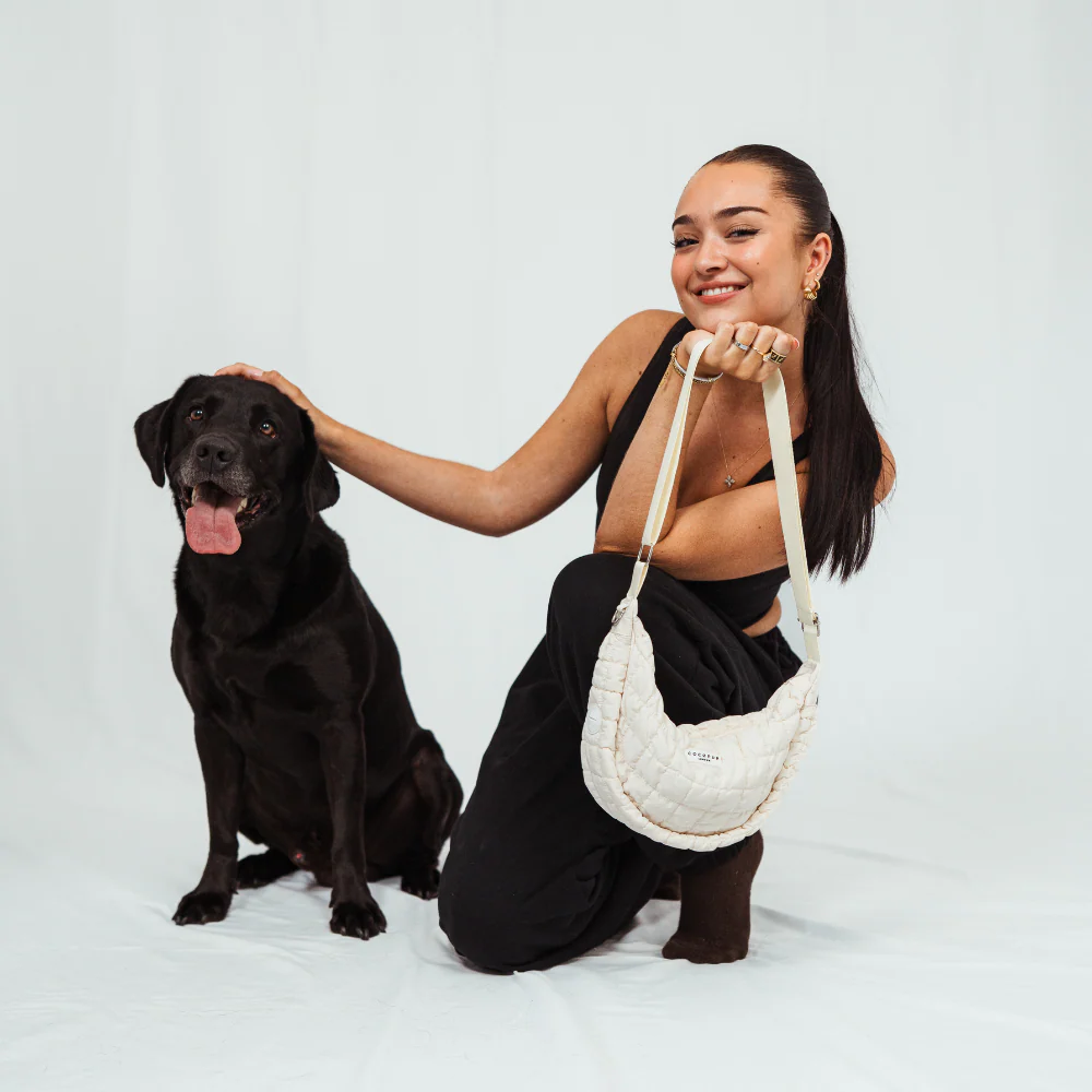 Crossbody Crescent Dog Walking Bag Bundle - Cloud - Image 10