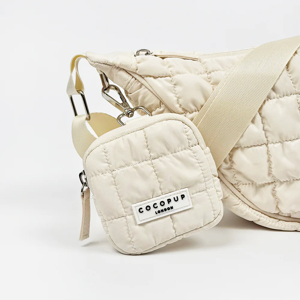 Crossbody Crescent Dog Walking Bag Bundle - Cloud - Image 5