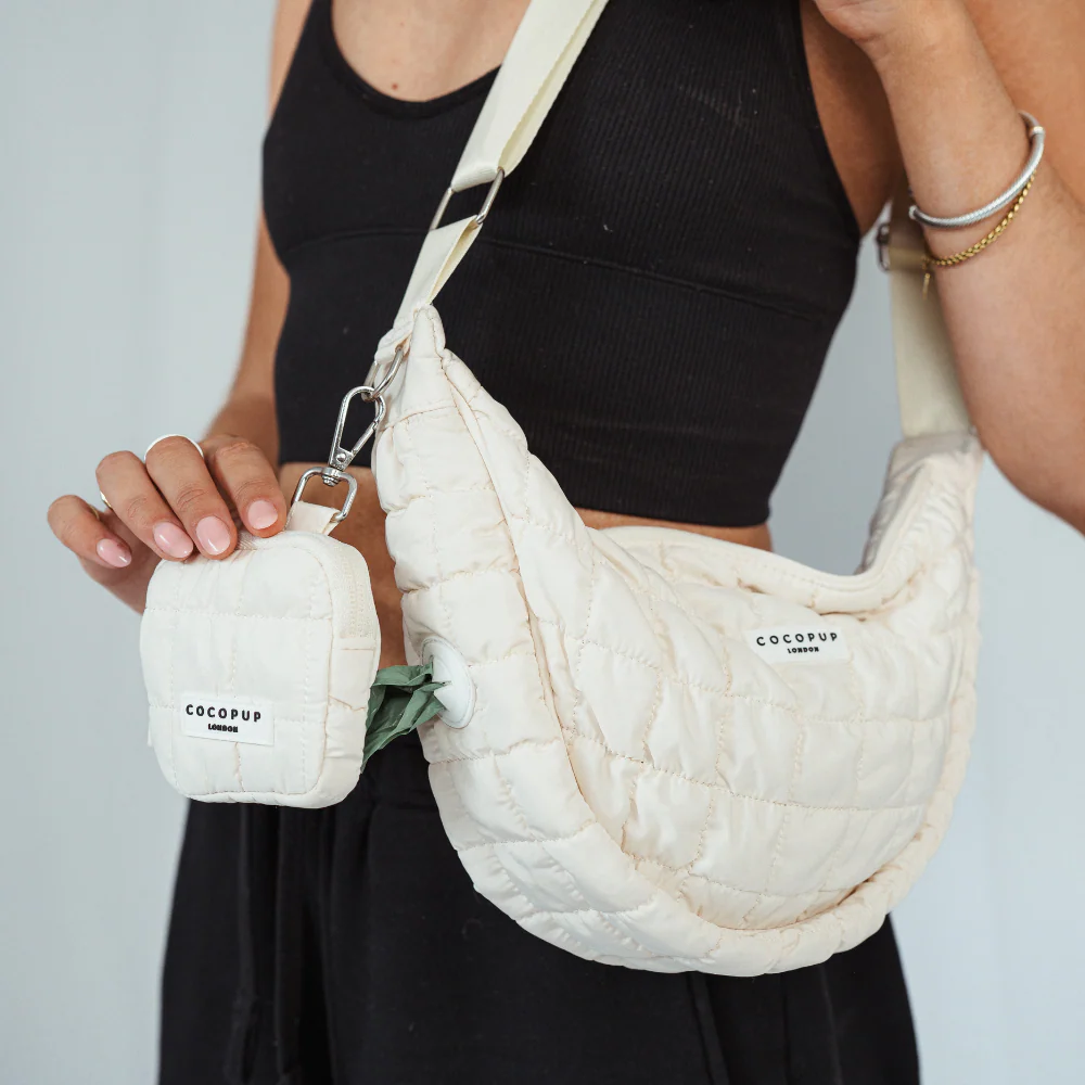 Crossbody Crescent Dog Walking Bag Bundle - Cloud - Image 7