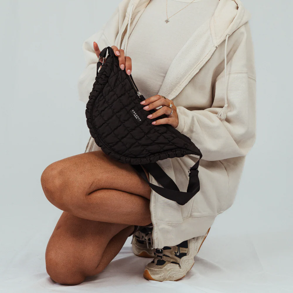 Crossbody Crescent Dog Walking Bag Bundle - Onyx - Image 6