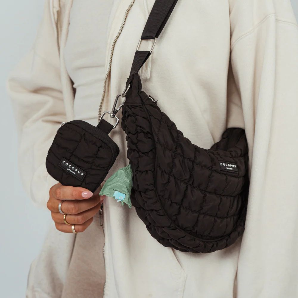 Crossbody Crescent Dog Walking Bag Bundle - Onyx - Image 7