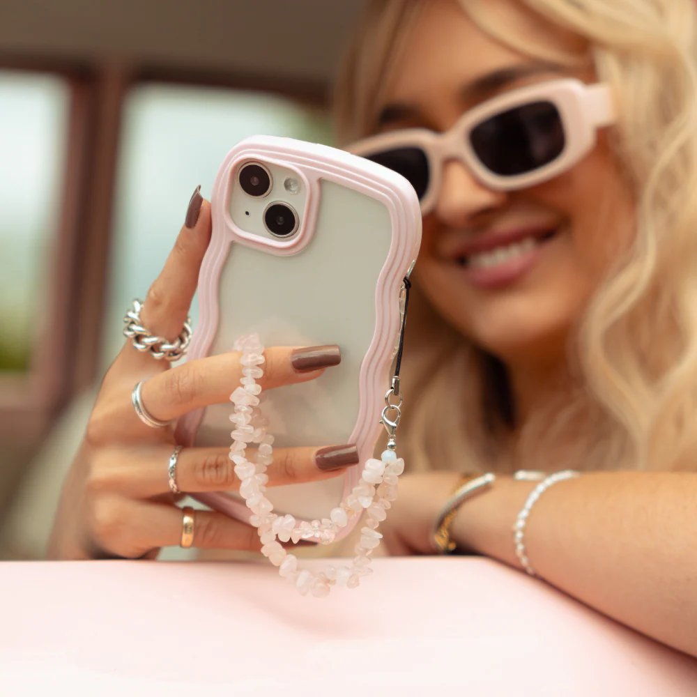 Crystal Phone Strap - Rose Quartz - Image 3
