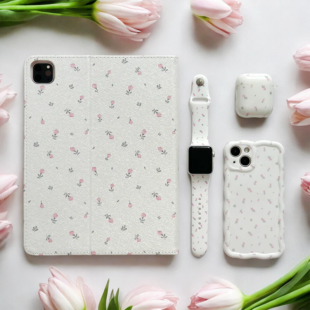 Ditsy Floral White Apple Watch Strap - Image 16