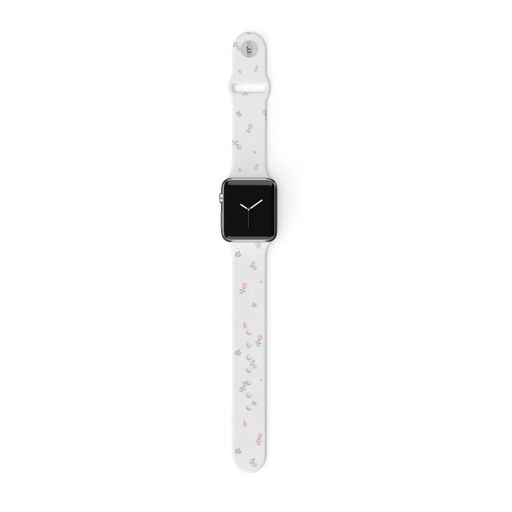 Ditsy Floral White Apple Watch Strap - Image 8