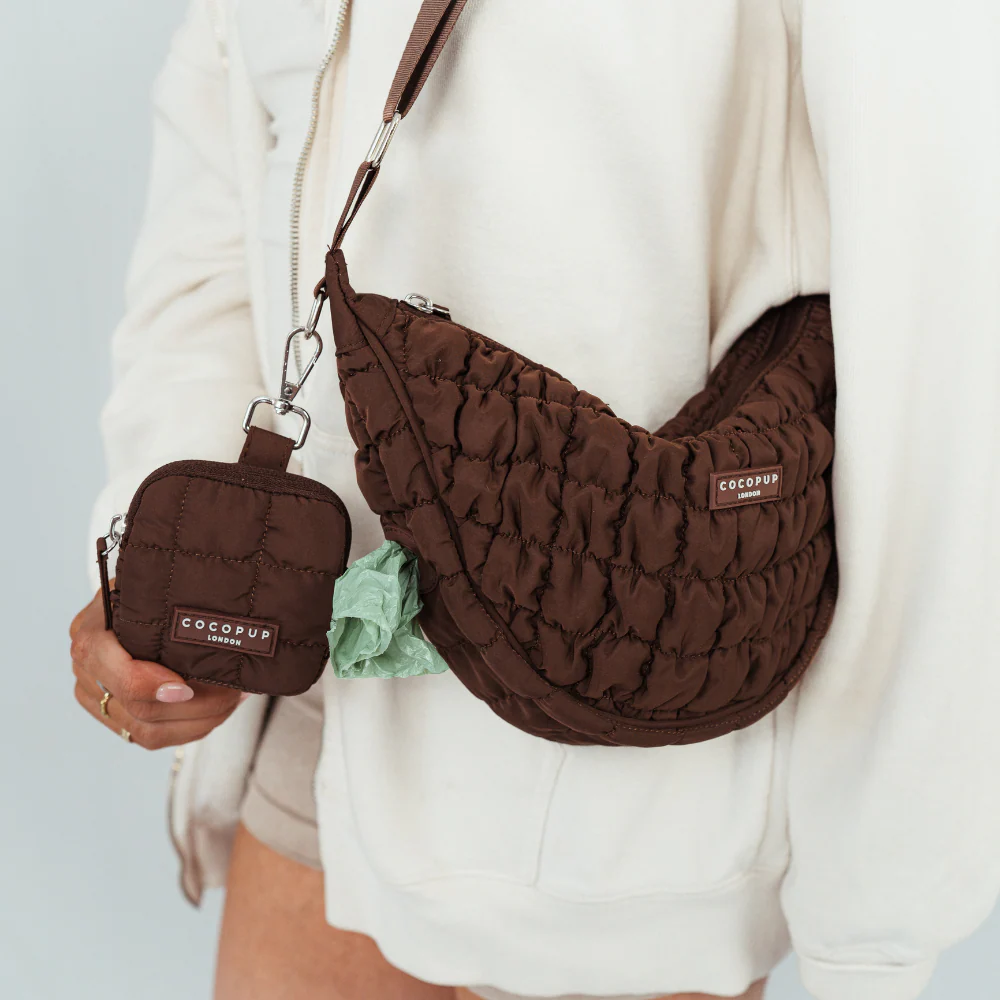 Crossbody Crescent Dog Walking Bag Bundle - Espresso - Image 12