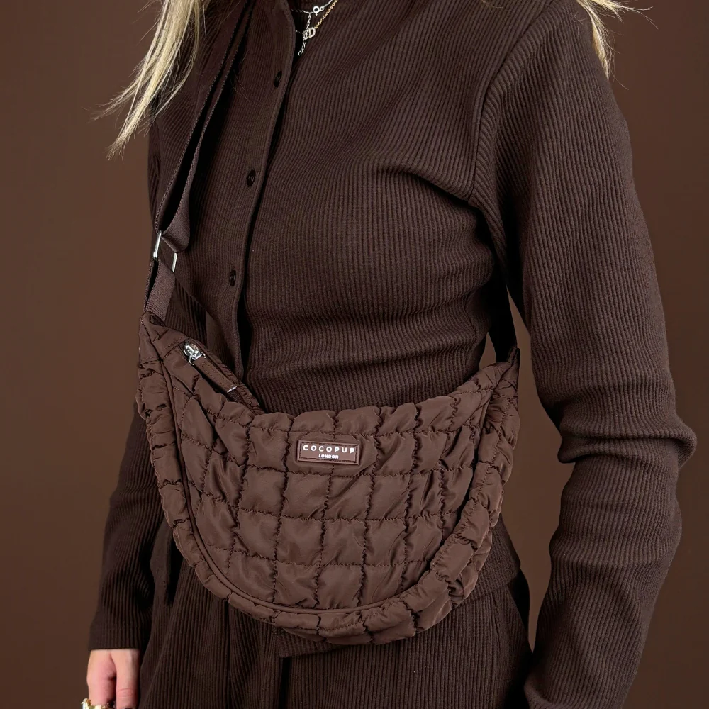 Crossbody Crescent Dog Walking Bag Bundle - Espresso - Image 4