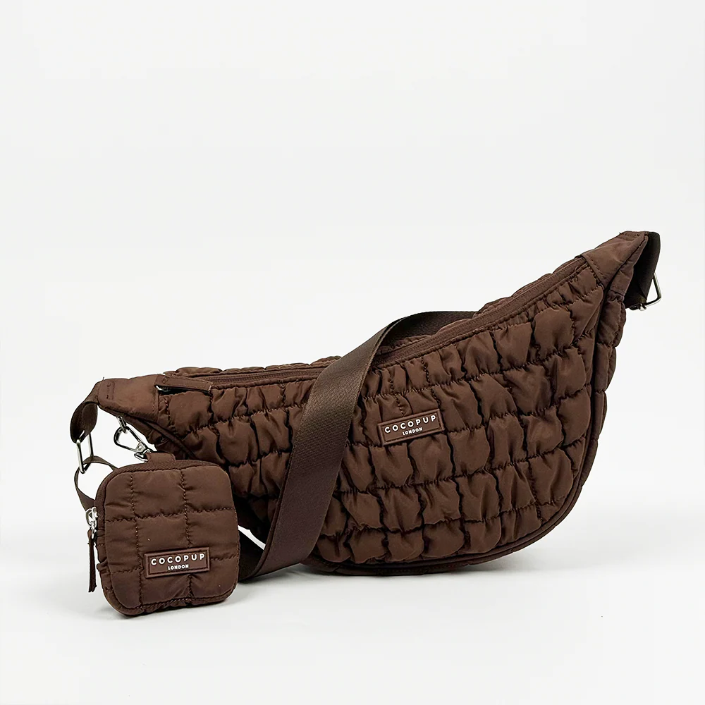 Crossbody Crescent Dog Walking Bag Bundle - Espresso - Image 6