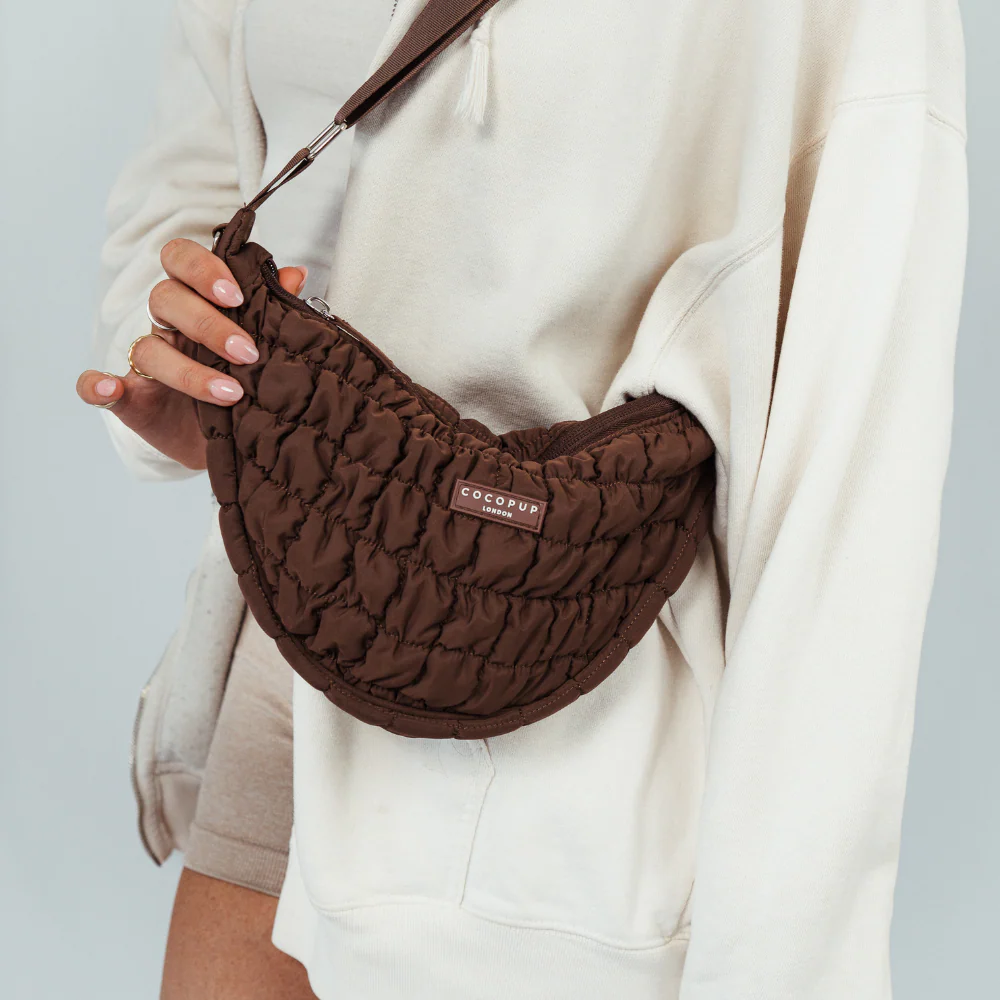 Crossbody Crescent Dog Walking Bag Bundle - Espresso - Image 9