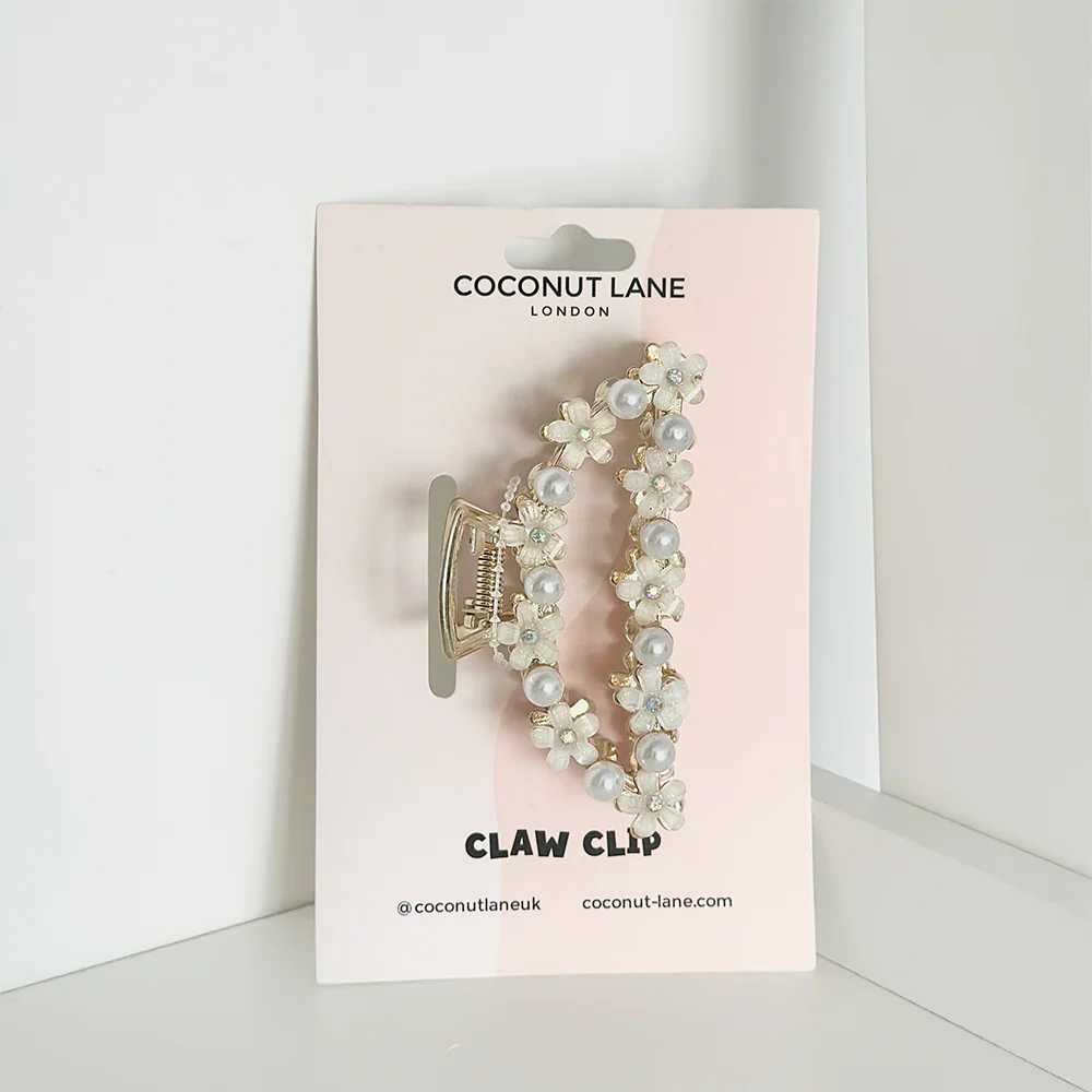 Flowers & Pearls Claw Clip - Image 3