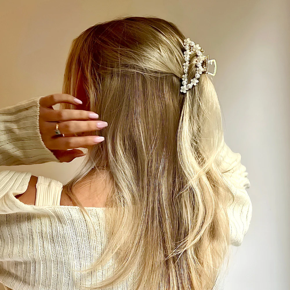 Flowers & Pearls Claw Clip - Image 5