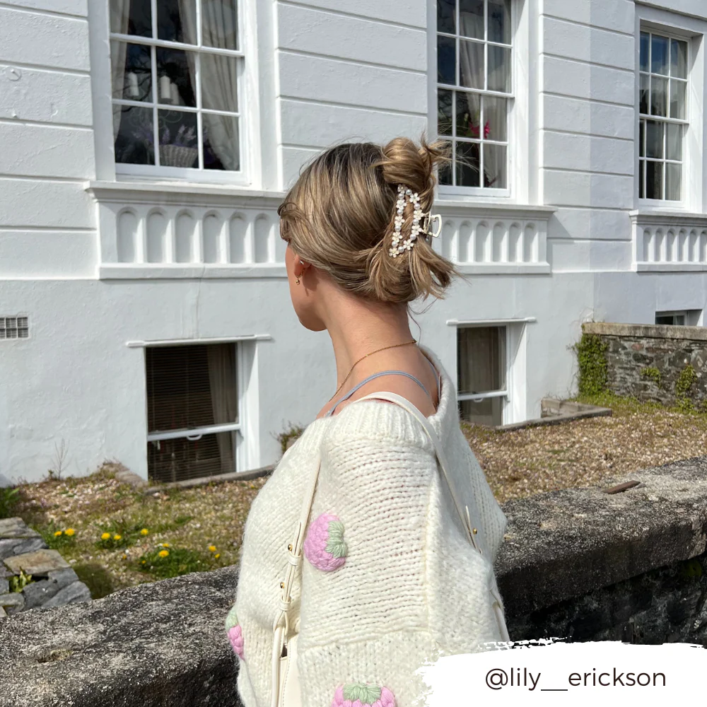 Flowers & Pearls Claw Clip - Image 6