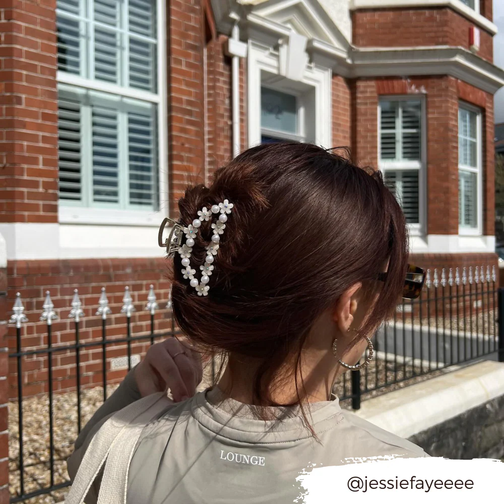 Flowers & Pearls Claw Clip - Image 7