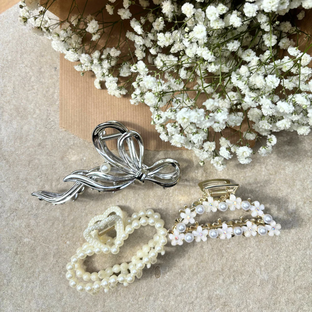 Flowers & Pearls Claw Clip - Image 9