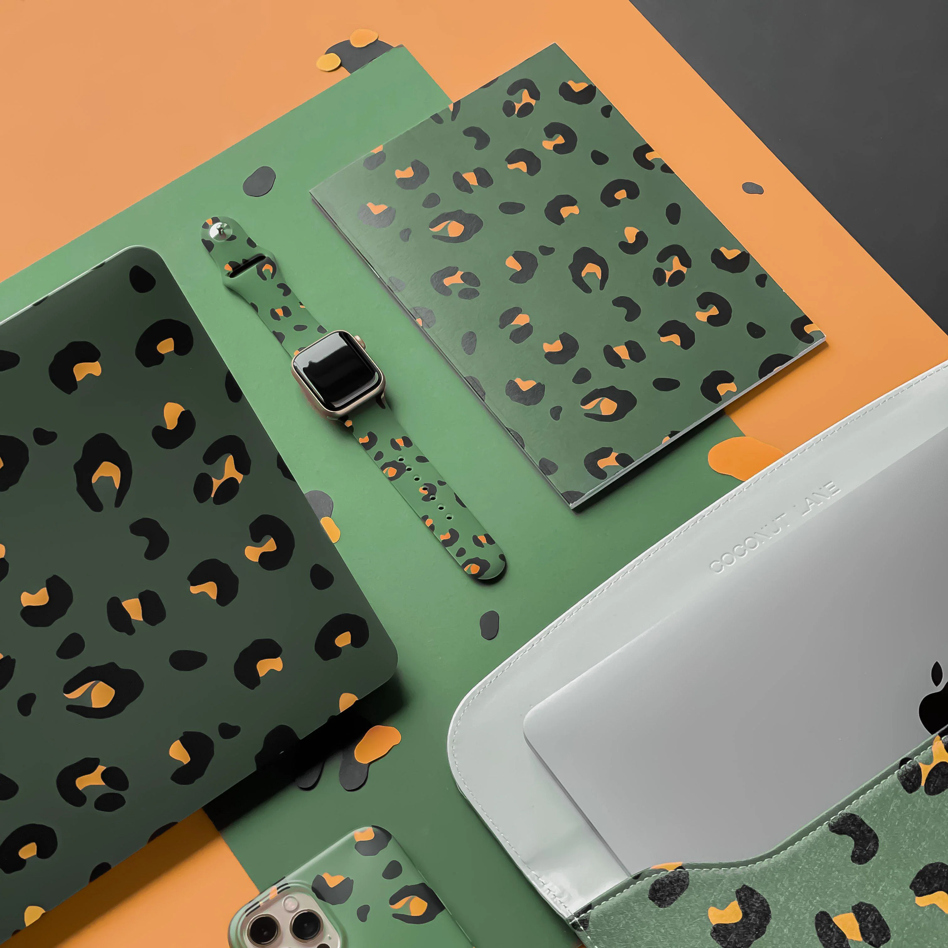 Khaki Leopard Apple Watch Strap - Image 7