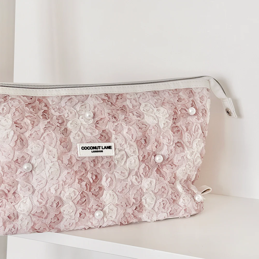Expandable Makeup Bag - Pearls in Bloom - Image 3