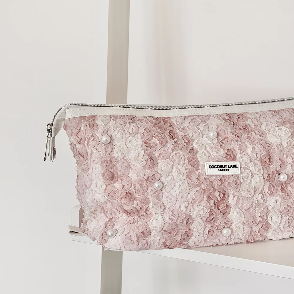 Expandable Makeup Bag - Pearls in Bloom - Image 4