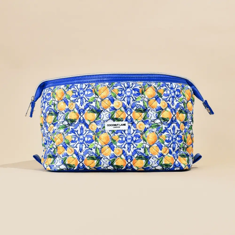 Expandable Makeup Bag - Quilted Amalfi Lemon - Image 5