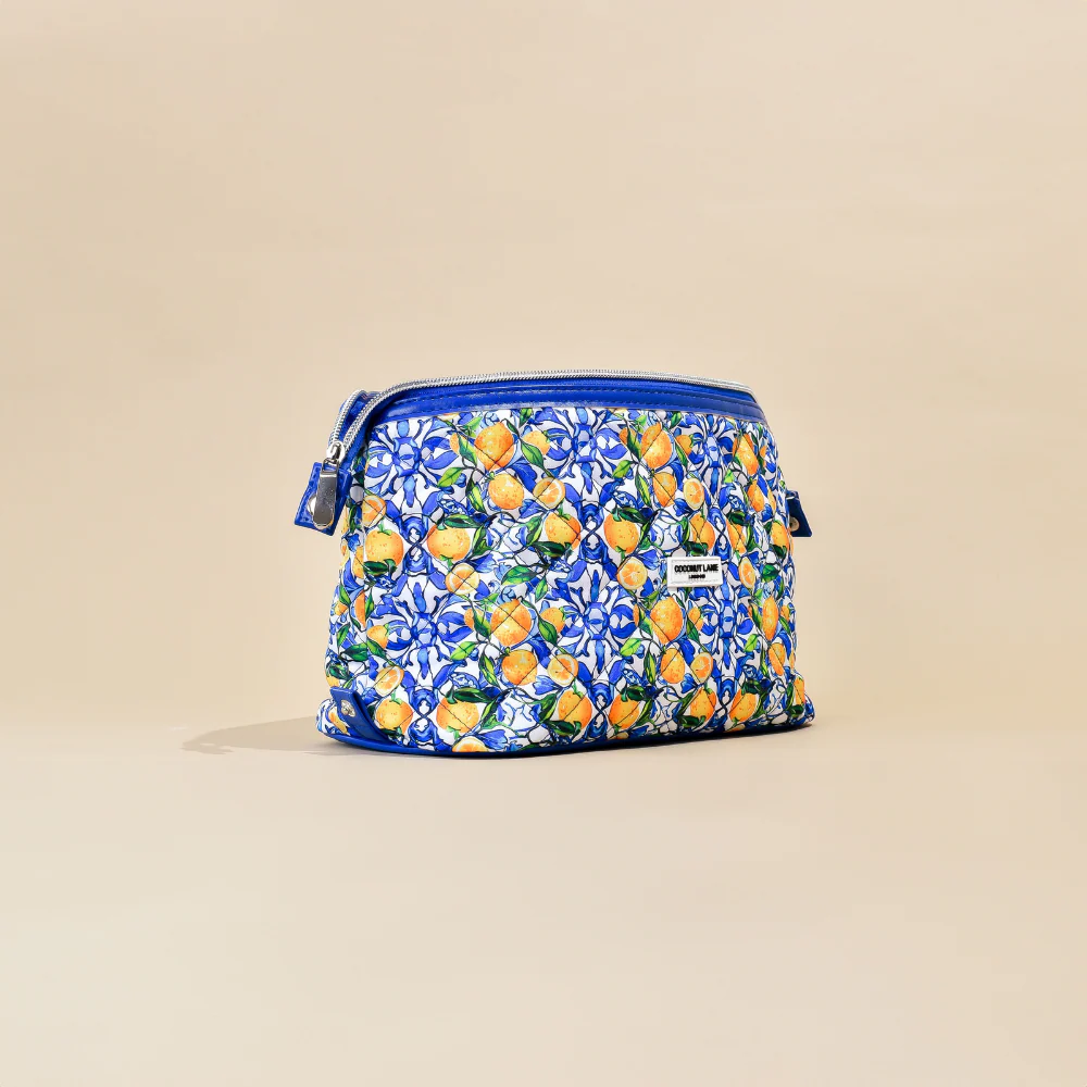Expandable Makeup Bag - Quilted Amalfi Lemon - Image 7