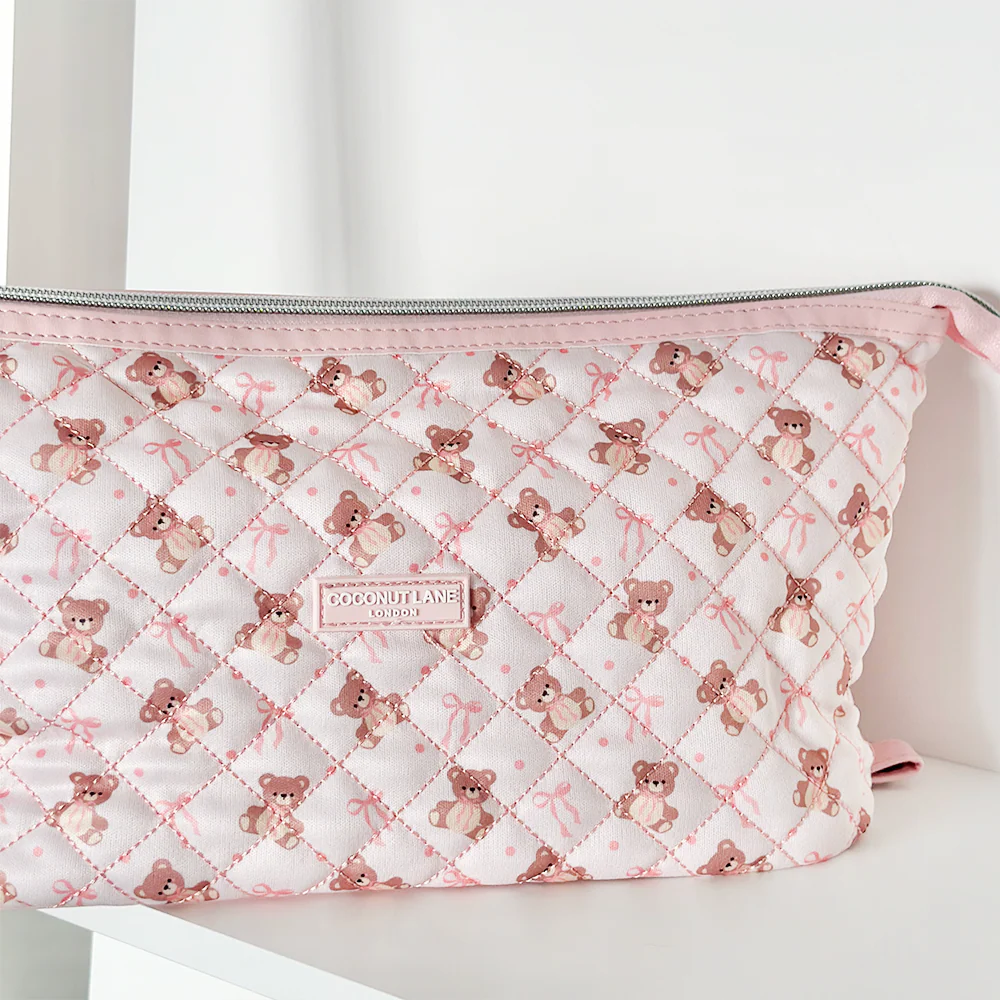 Expandable Makeup Bag - Quilted Thea Teddy - Image 3