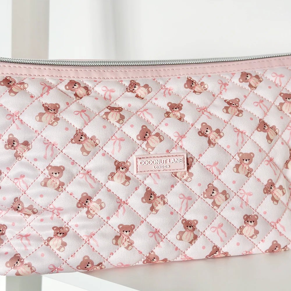 Expandable Makeup Bag - Quilted Thea Teddy - Image 4