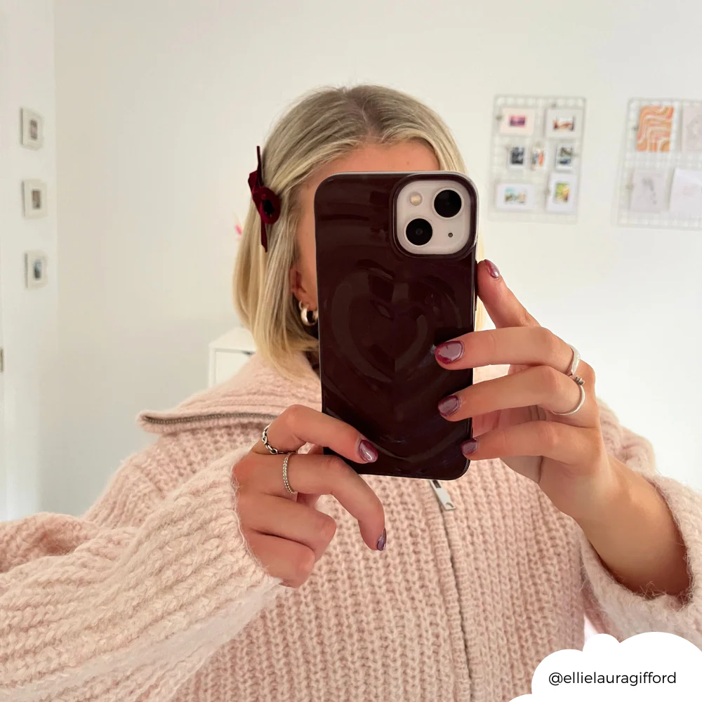 Melting Heart Phone Case - Burgundy - Image 9