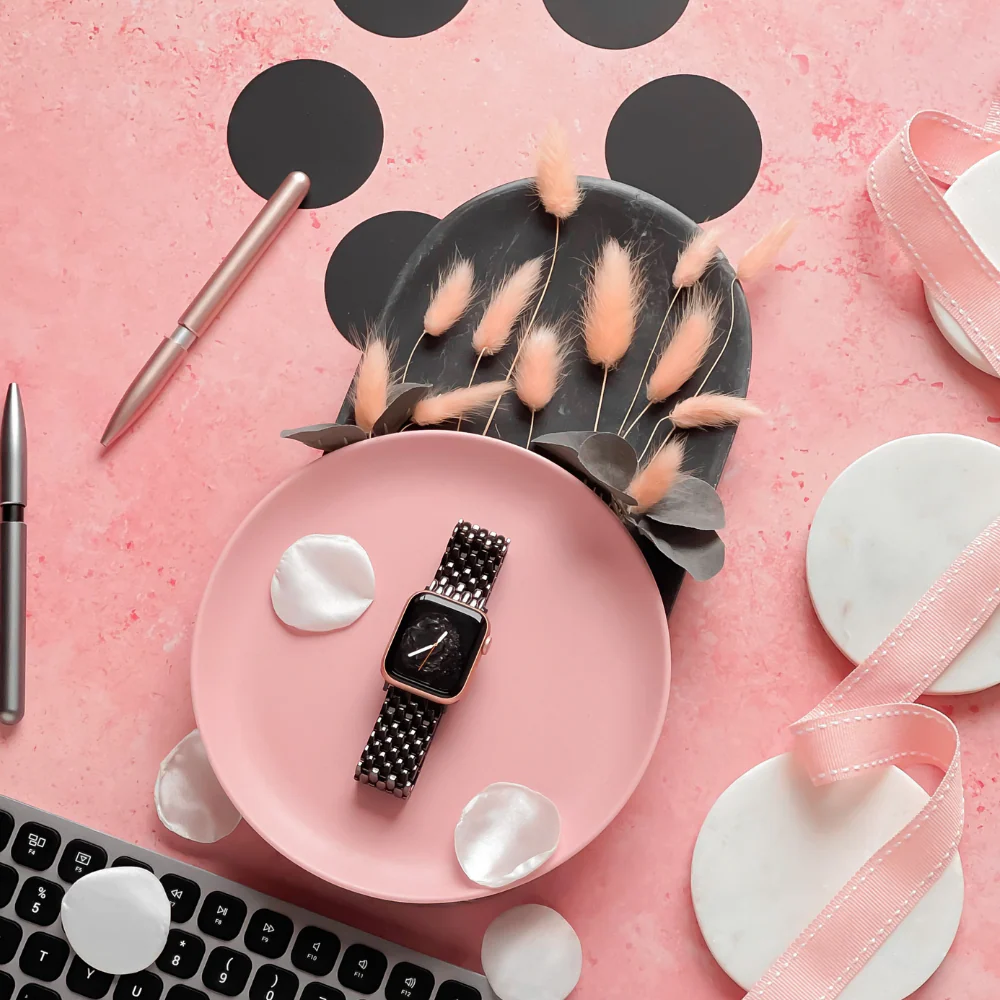 Mermaid Apple Watch Strap - Black - Image 3