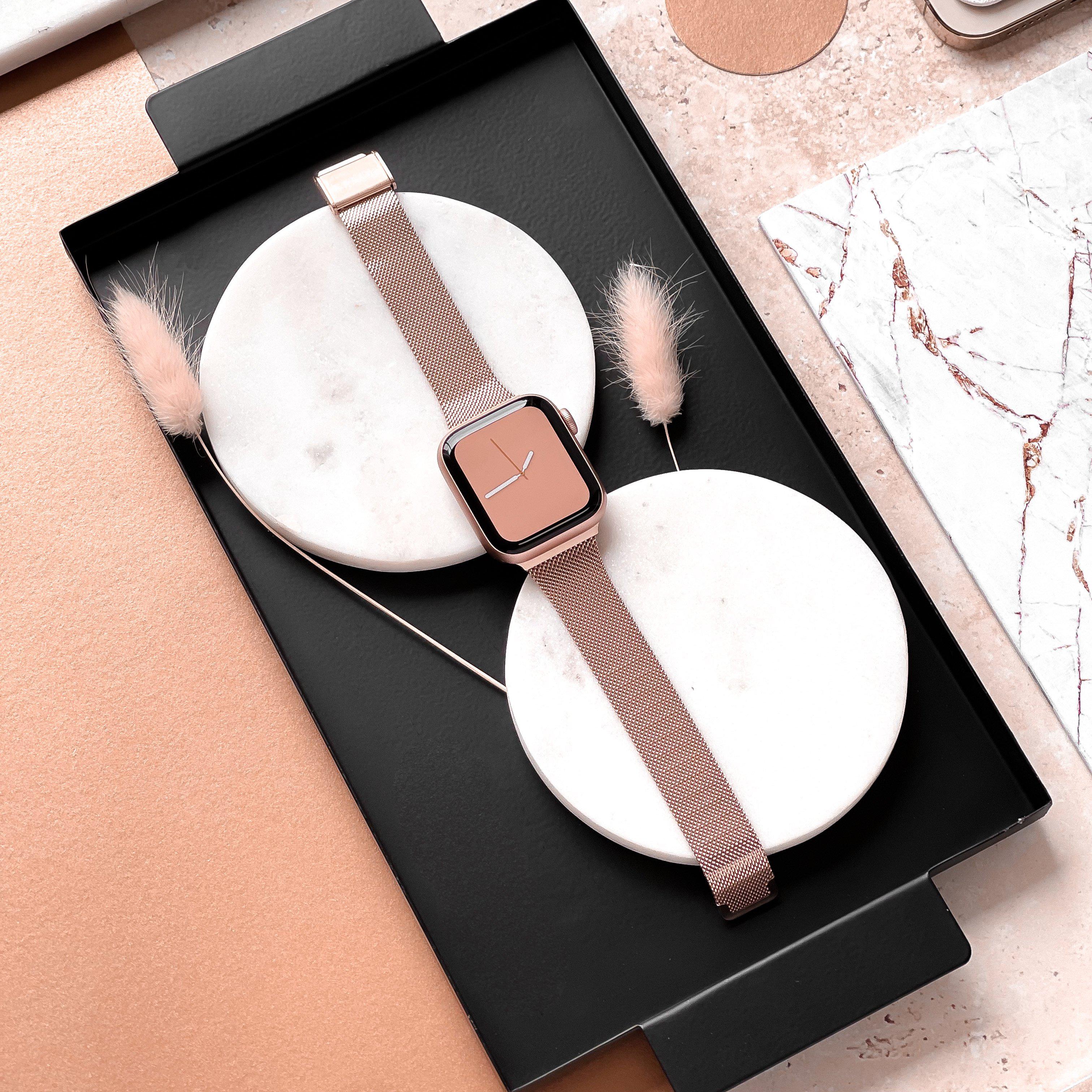 Milanese Apple Watch Strap - Rose Gold - Image 3
