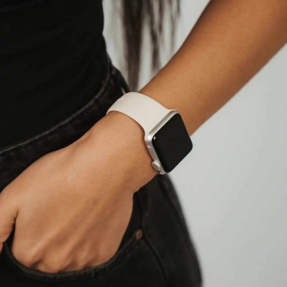 NAKD Apple Watch Strap - Almond White - Image 4