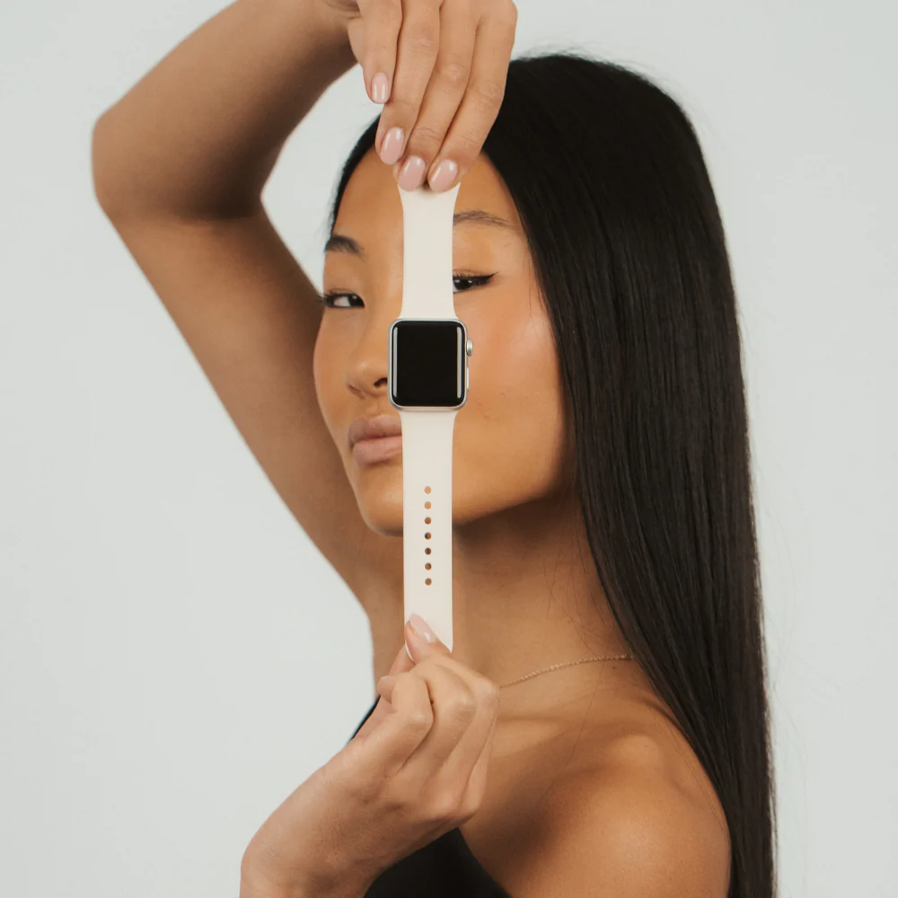 NAKD Apple Watch Strap - Almond White - Image 5