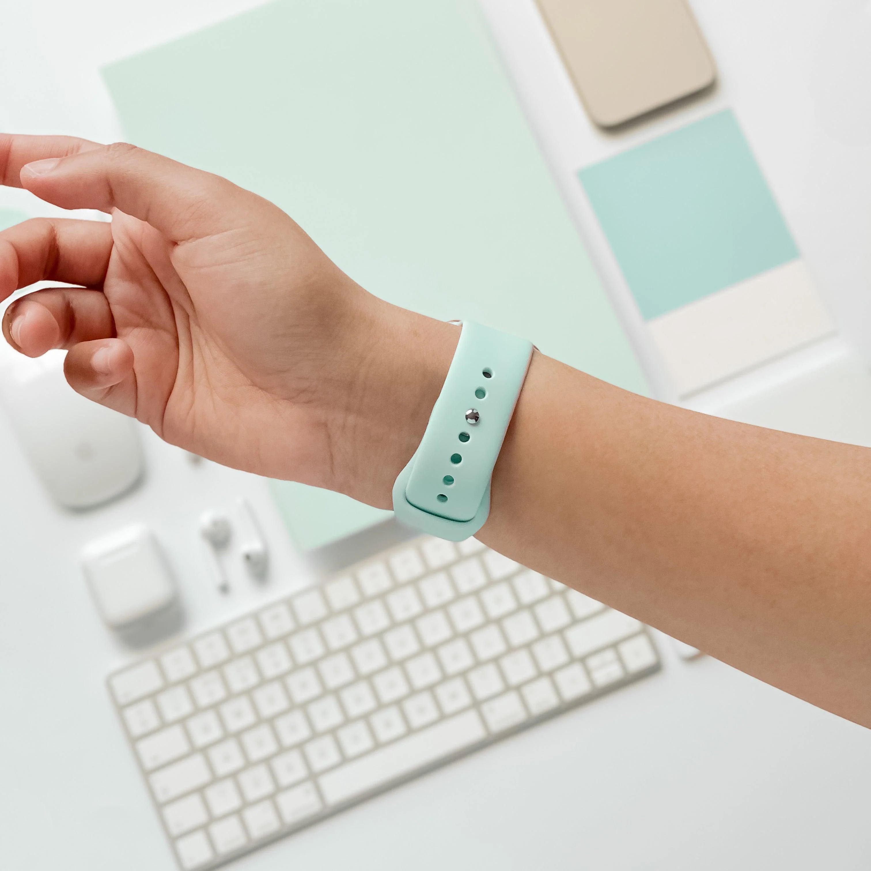 NAKD Apple Watch Strap - Cool Mint - Image 3